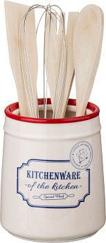 ПОДСТАВКА ДЛЯ КУХОННЫХ ПРИНАДЛЕЖНОСТЕЙ "МОРСКАЯ КУХНЯ" 11*11*13 СМ. (230-108)