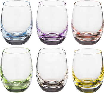 НАБОР СТОПОК ИЗ 6 ШТ. "RAINBOW" 60 МЛ ВЫСОТА=6 СМ (674-411)