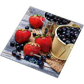 ВЕСЫ КУХОННЫЕ "ЯГОДЫ" HOTTEK HT-962-027 18*20СМ, МАКС.ВЕС 7КГ (962-027)