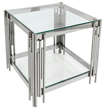 Журнальный столик 55*55 ГЭТСБИ серебро