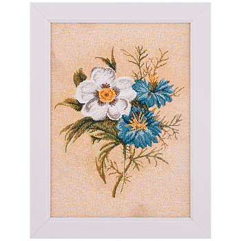 ГОБЕЛЕНОВАЯ КАРТИНА "БУТОНЬЕРКА ВАСИЛЬКИ" 26*19 СМ. (404-817-81)