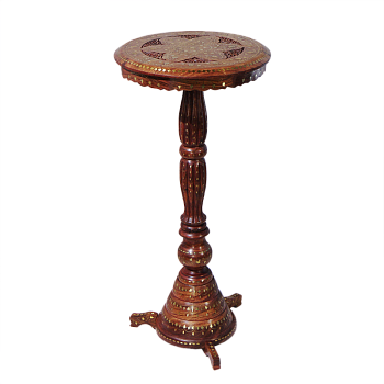 Столик для телефона круглый на 1-ой ножке FWC-18