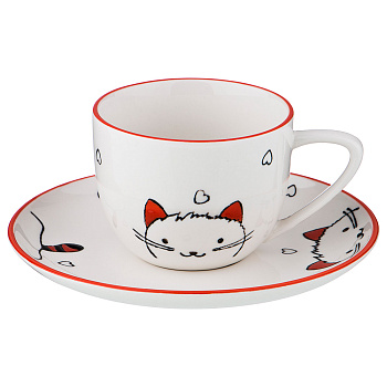 КОФЕЙНЫЙ НАБОР НА 1 ПЕРСОНУ "КИТТИ" 2ПР. 150МЛ (359-516)