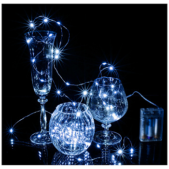 ГИРЛЯНДА "НИТЬ" 50LED, ЦВЕТ БЕЛЫЙ ХОЛОДНЫЙ, БЕЗ БАТАРЕЕК (786-307)