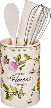 ПОДСТАВКА ДЛЯ КУХОННЫХ ПРИНАДЛЕЖНОСТЕЙ "HERBAL" 10*10*15,5 СМ (188-147)