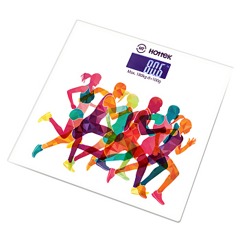 ВЕСЫ НАПОЛЬНЫЕ "СПОРТ" HOTTEK HT-962-014 30*30 СМ МАКС.ВЕС 180 КГ (962-014)