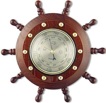 Барометр штурвал сувенирный С-5-Б