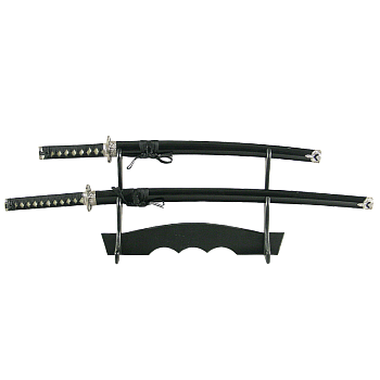 Набор самурайских мечей, 2 шт. Ножны черные D-50044-KA-WA