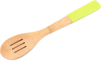 ЛОЖКА КУХОННАЯ AGNESS С СИЛИКОНОВОЙ ВСТАВКОЙ 30*6 СМ БАМБУК (897-038)