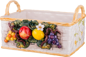 ИЗДЕЛИЕ ДЕКОРАТИВНОЕ "КОРЗИНА С ФРУКТАМИ" 40*24*35 СМ (335-324)