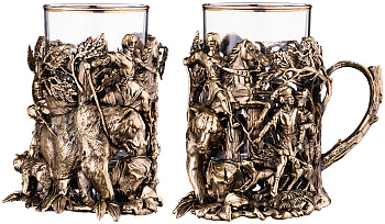 СТАКАН С ПОДСТАКАННИКОМ "МЕДВЕДЬ" 250 МЛ. (385-140)