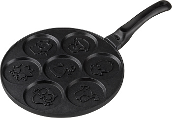 СКОВОРОДА AGNESS "FUNNY ZOO" С АНТИПРИГАР.ПОКРЫТИЕМ ДИАМЕТР=26.5 СМ.НА 7 ПОРЦИЙ (932-010)