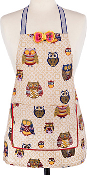 ФАРТУК ДЕТСКИЙ "СОВУШКИ", БЕЖЕВЫЙ, 100% ЛЁН (850-849-71)
