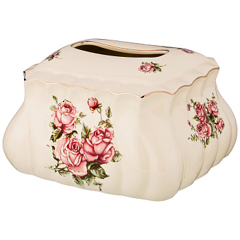 САЛФЕТНИЦА "КОРЕЙСКАЯ РОЗА" 20*16 СМ ВЫСОТА=12 СМ (797-071)