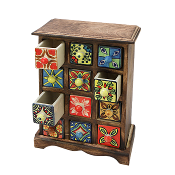 Миникомод фигурный, 12 ящиков DD-112-DTB