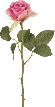 ЦВЕТОК ИСКУССТВЕННЫЙ "РОЗА ЛАВАНДОВАЯ" ДЛИНА=38 СМ. (654-182)