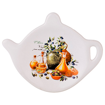 ПОДСТАВКА ДЛЯ ЧАЙНЫХ ПАКЕТИКОВ "ГРЕЧЕСКАЯ ОЛИВКА" 13*10*2 СМ. (230-214)