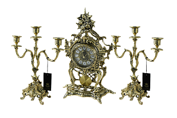 Часы каминные с подсвечниками Лето BP-28050-D