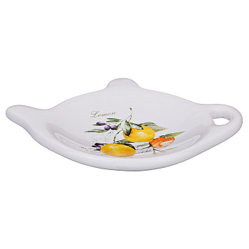 ПОДСТАВКА ДЛЯ ЧАЙНЫХ ПАКЕТИКОВ "ИТАЛЬЯНСКИЕ ЛИМОНЫ" 10*9,5*2 СМ. (230-154)